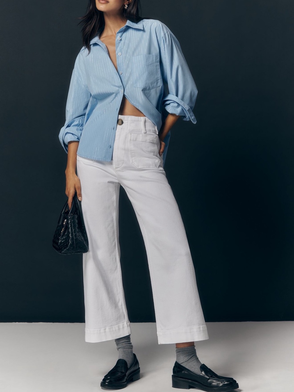 💕NEW💕Anthropologie The Colette Cropped Wide-Leg High-Rise Jeans
